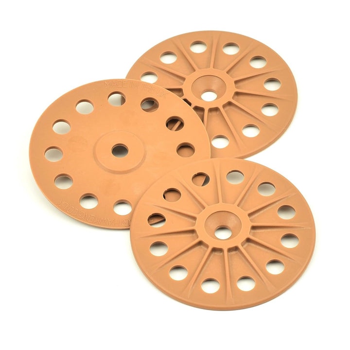 60 mm Dämmscheibe zur Befestigung von starren Dämmplatten - 30% Fiberglas - Hellbraun, Weiss 300, 30