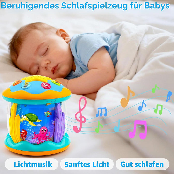 Baby Spielzeug ab 1 2 Jahr mit Musik &amp; Licht, Musikalische Montessori Babyspielzeug ab 6 9 12 18 Mon