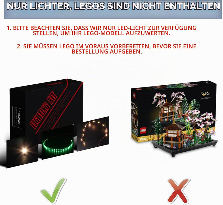 Fernbedienung Licht-Kit für Lego 10315 Tranquil Garden (Nicht Lego), Led Beleuchtungs Set für Lego I