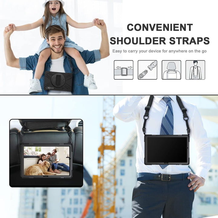 Gerutek Hülle für Samsung Galaxy Tab S7 FE/Tab S8 Plus/Tab S7 Plus 12,4 Zoll mit Displayschutz, Stos