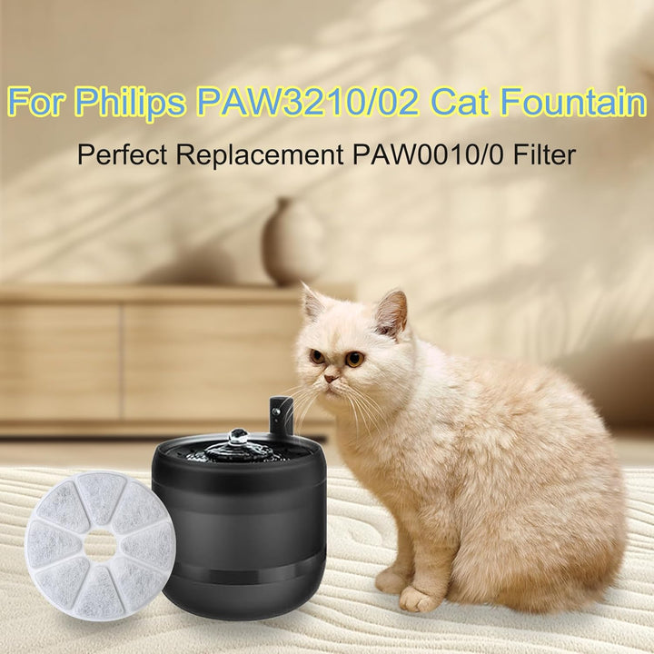 10 Stück Katzenbrunnen filter für philips PAW3210/02 Katzenbrunnen, Pfilter für philips trinkbrunnen