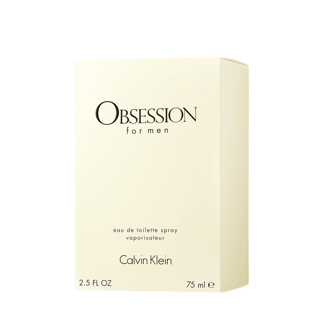 CALVIN KLEIN Obsession Eau de Toilette for him, holzig-orientalischer Herrenduft, 75ml