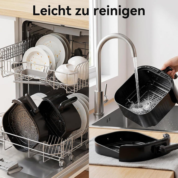 8.5L airfryer, heissluftfritteuse 2 kammern mit Pizzaofen Elektrisch