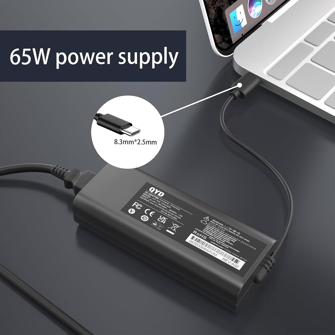 Laptop Ladekabel USB C 65W Netzteil Ladegerät für Dell Latitude 3330 5330 5430 5490 5410 5420 5520 5
