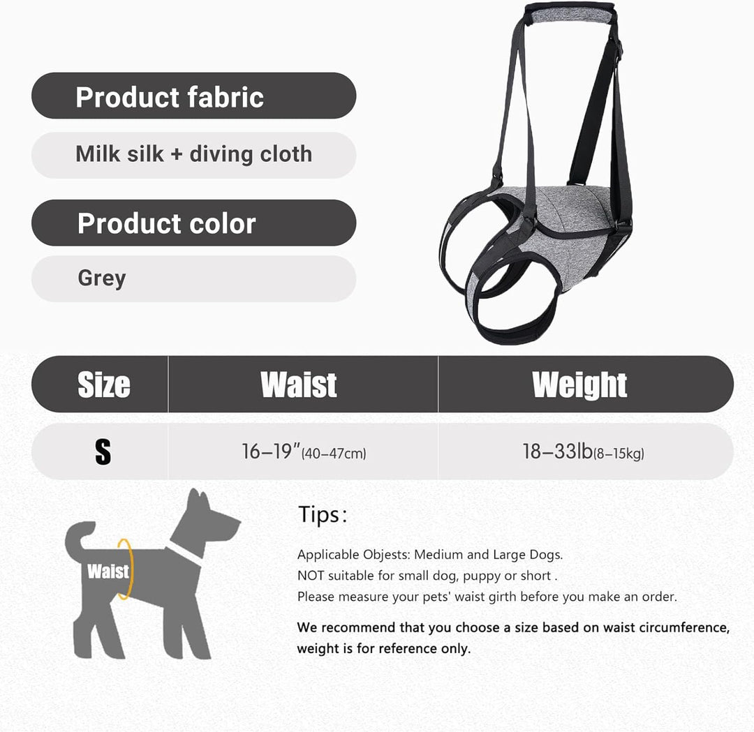 Tragehilfe Hund Gross, Tragehilfe Hund Hinterbein s, Dog Back Leg Support, Dog Carrying Aid, Verstel