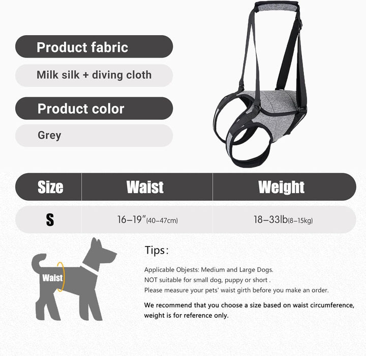 Tragehilfe Hund Gross, Tragehilfe Hund Hinterbein s, Dog Back Leg Support, Dog Carrying Aid, Verstel