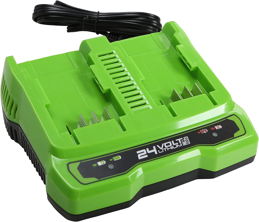 Greenworks Tools Doppelsteckplatz-Akku-Universalladegerät G24X2UC2 (Li-Ion 24 V 48W Output passend f