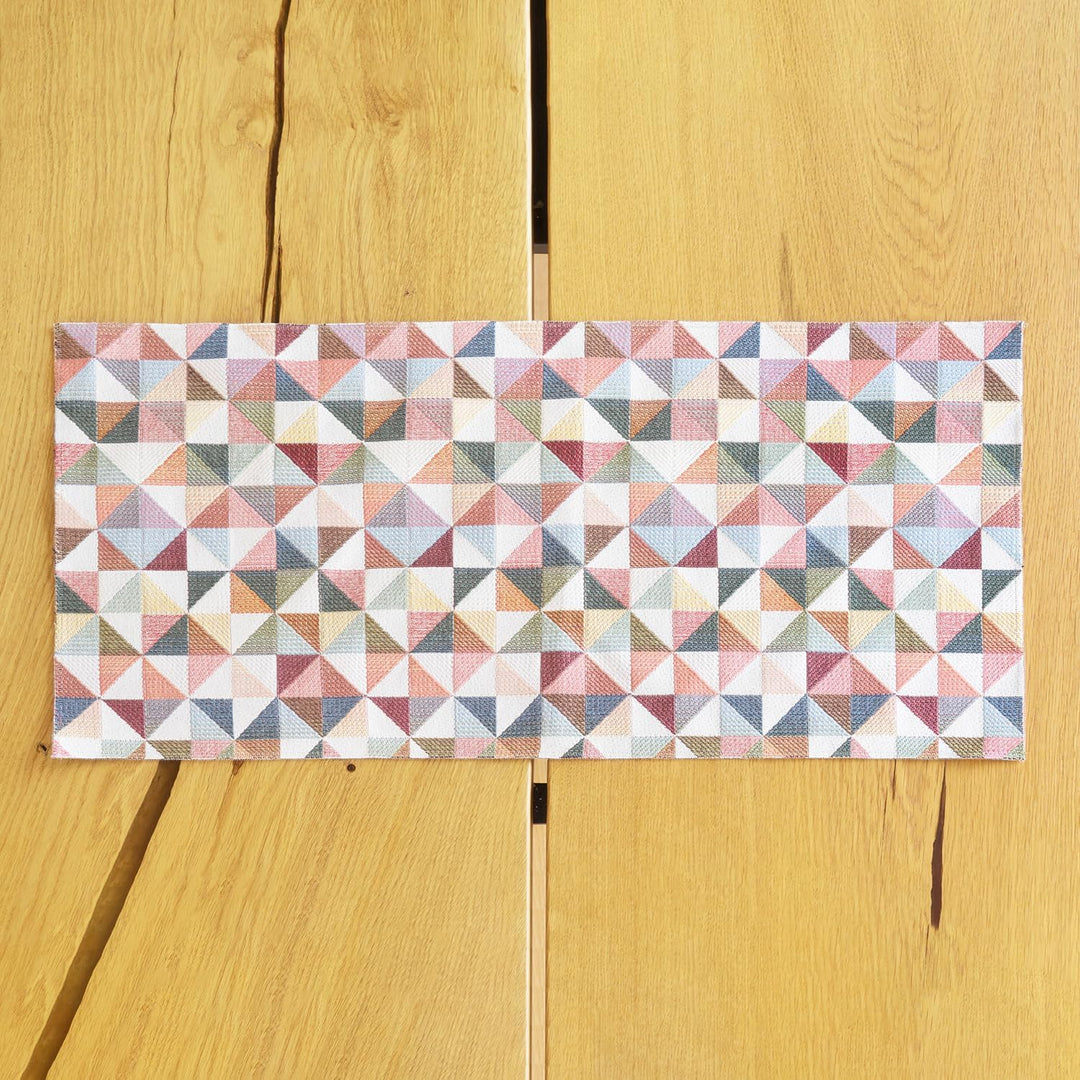Selfitex 2er Set Bunter Tischläufer 30x60, edle Tischdeko für Geburtstag, Hochzeit, Party, buntes Ti