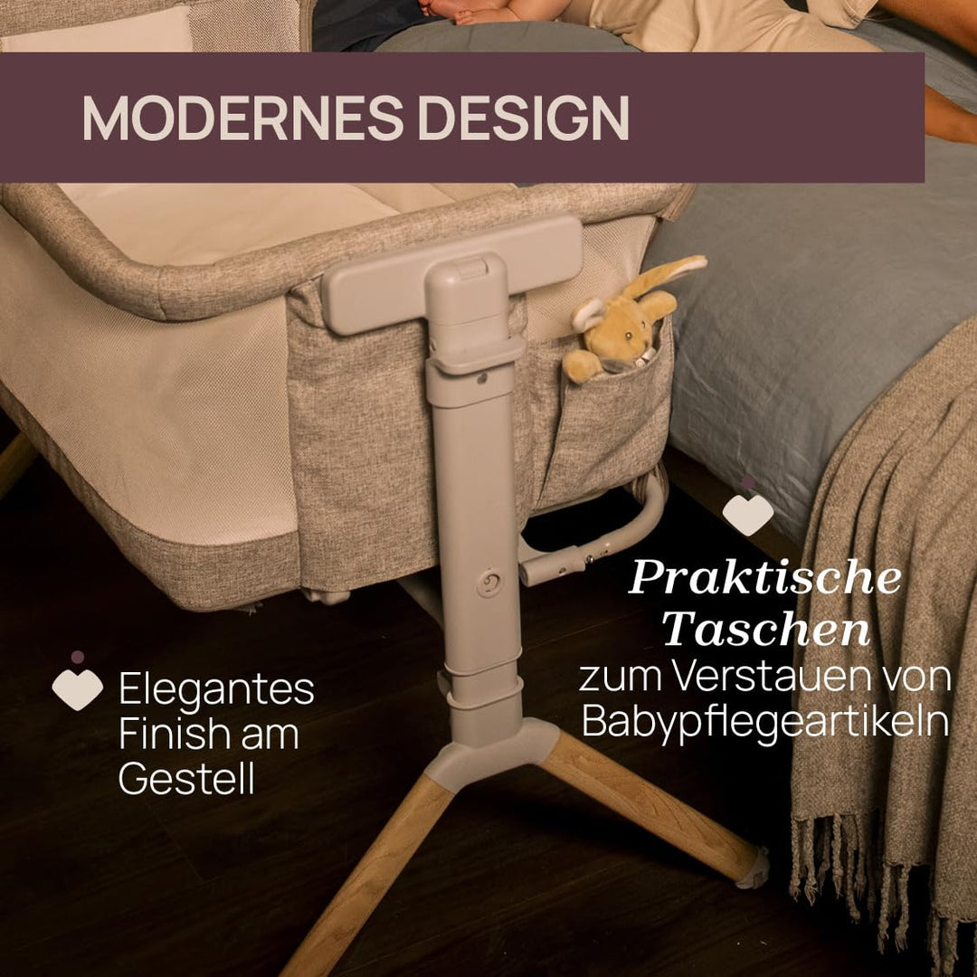 Chicco Next2Me Armonia Baby Beistellbett, aufklappbare Seitengitter, 11 Höhenstufen, höhenverstellba