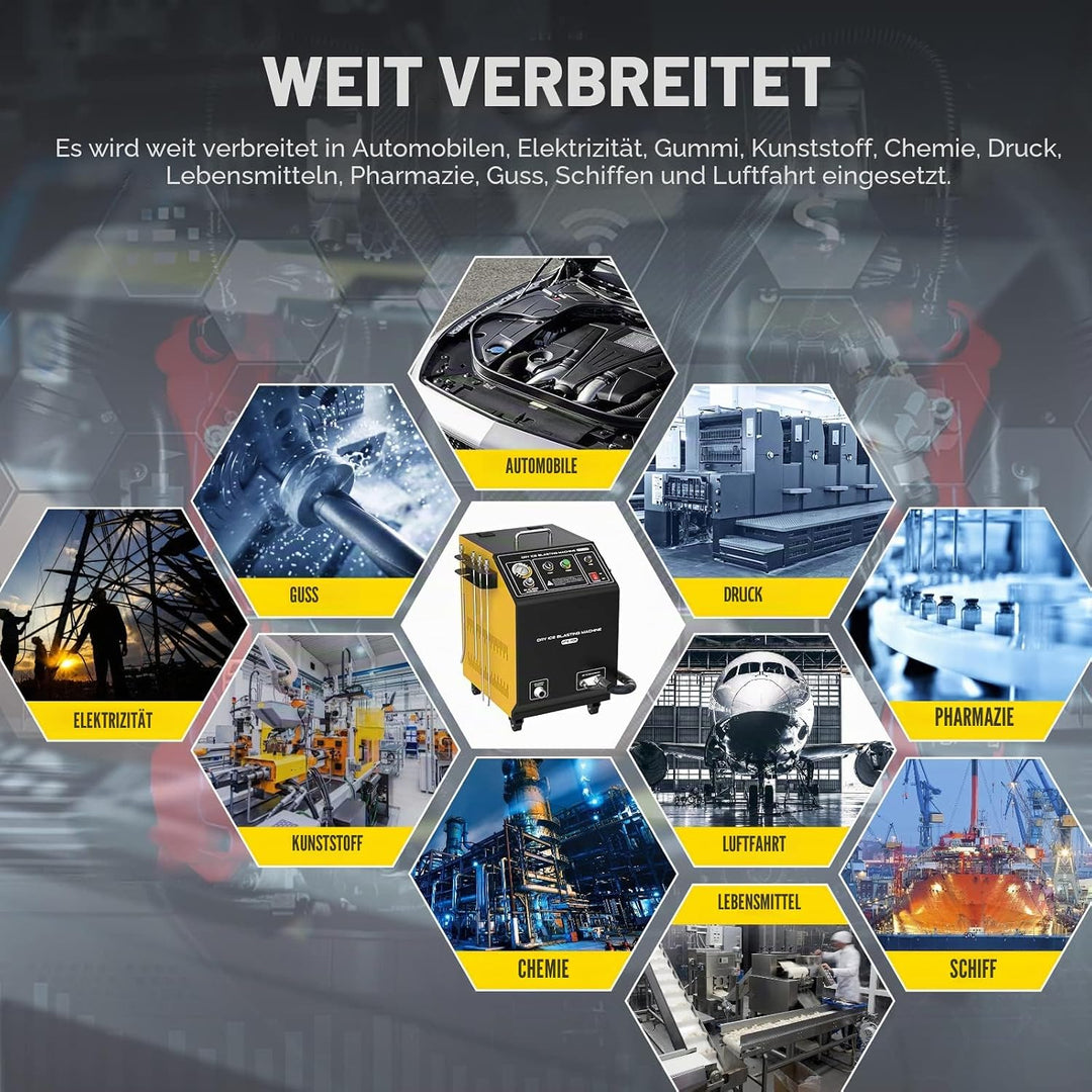 Trockeneisstrahlmaschine,HTS705 Trockeneisstrahler,Trockeneisreinigungsmaschine mit 5kg Kapazität,ei