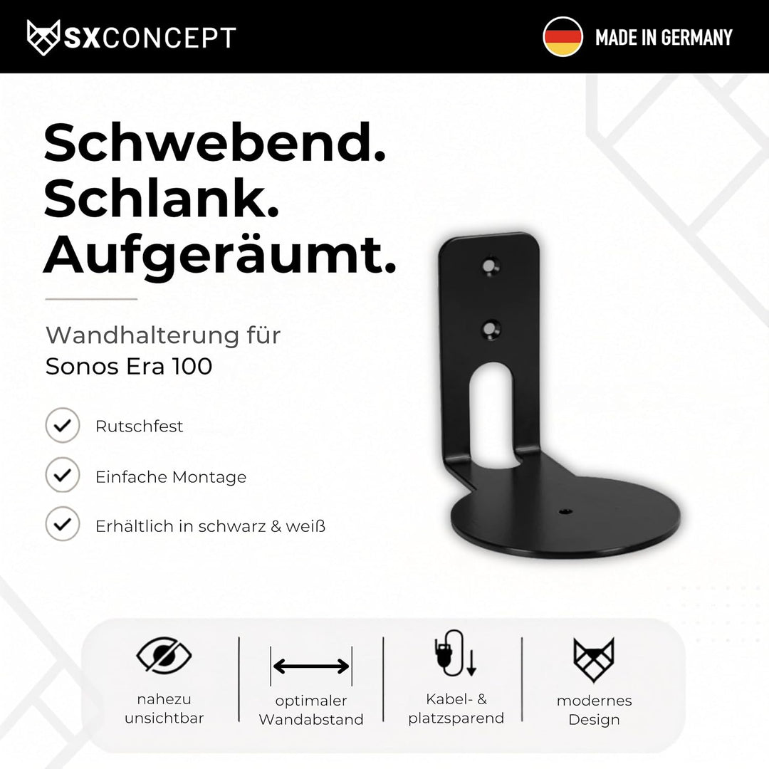 SX-Concept® - Era 100 Wandhalterung | Sonos Wandhalterung für Sonos Era 100 | Gerade-Variante | plat