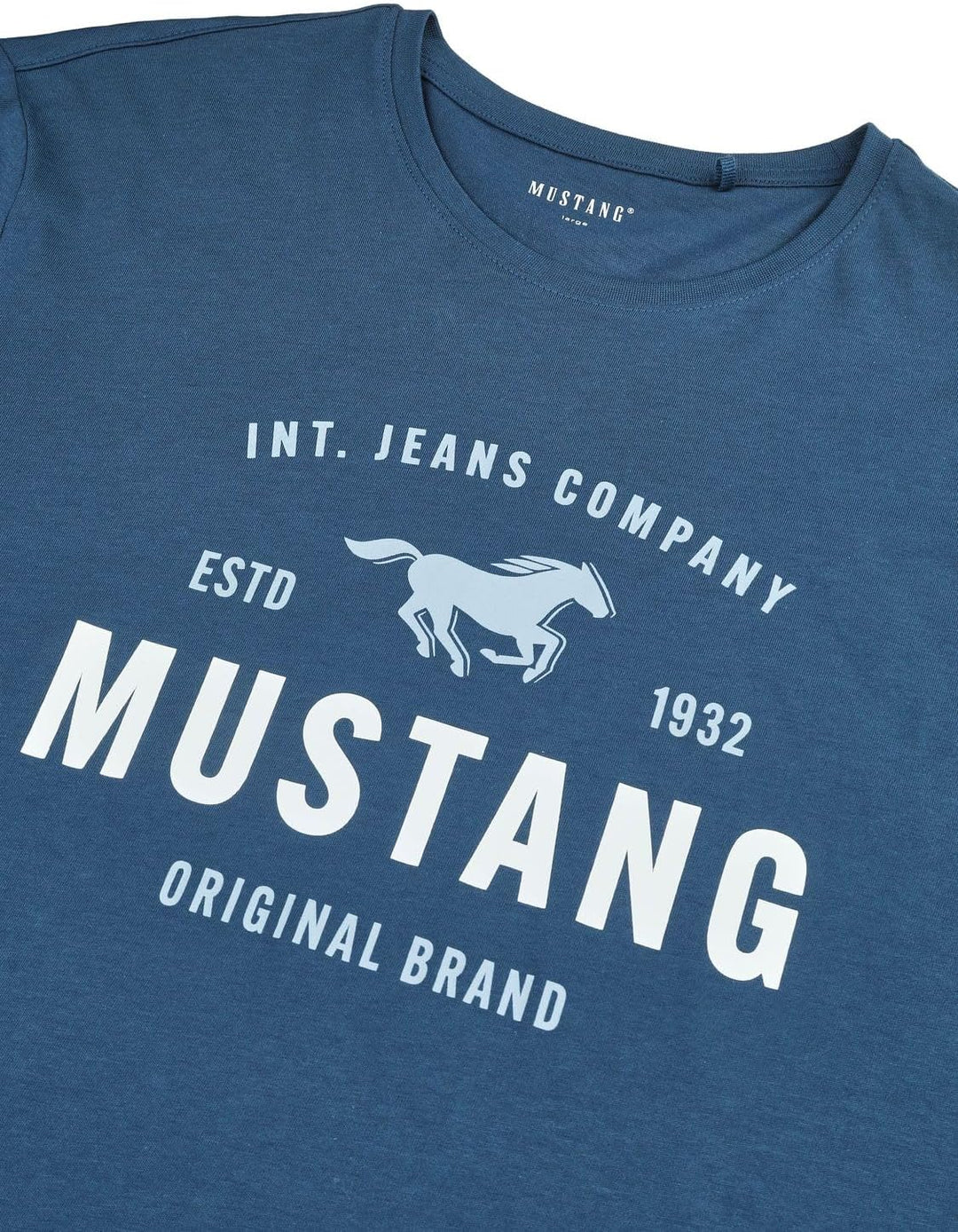 MUSTANG Tshirt Herren Baumwolle Regular Fit 4er Pack Set Rundhals Kurzarm Sommer Tee Shirt Logoprint