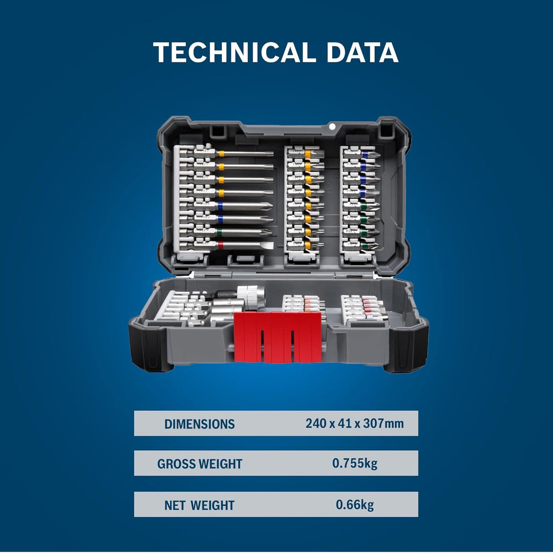 Bosch Bit-Set (44 + 1 Stück) 45tlg. (PH,PZ,SL,HEX,T,TH)