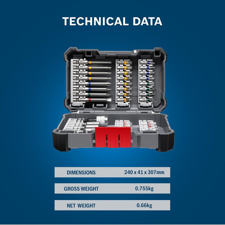 Bosch Bit-Set (44 + 1 Stück) 45tlg. (PH,PZ,SL,HEX,T,TH)
