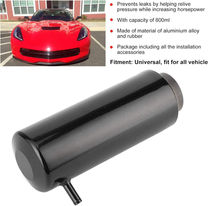 Auto Kühlmittel Behälter, Universal Auto Kühlmittel Überlaufbehälter Kühler Kühlmittel Aluminium Aus
