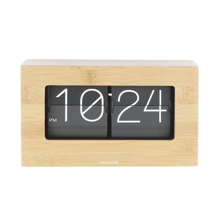 Karlsson Standuhr Flip – Bambus