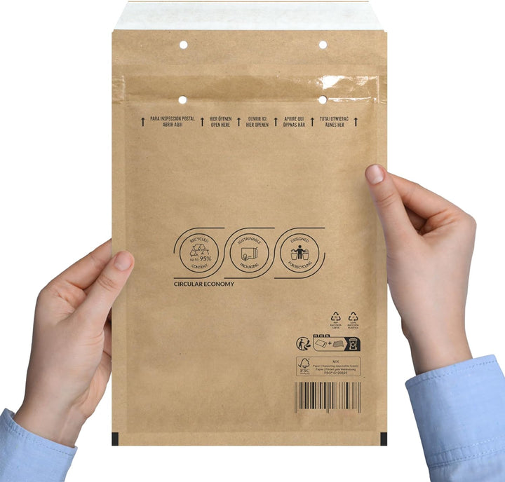 1000 B 2 Luftpolster Versandtaschen Luftpolstertaschen Warensendung braun dimapax