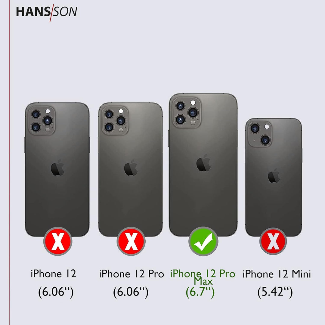 HANS/SON Hülle aus Echtleder mit Kartenfächern | iPhone 12 Pro Max Klapphülle in Petrol | Geldbeutel