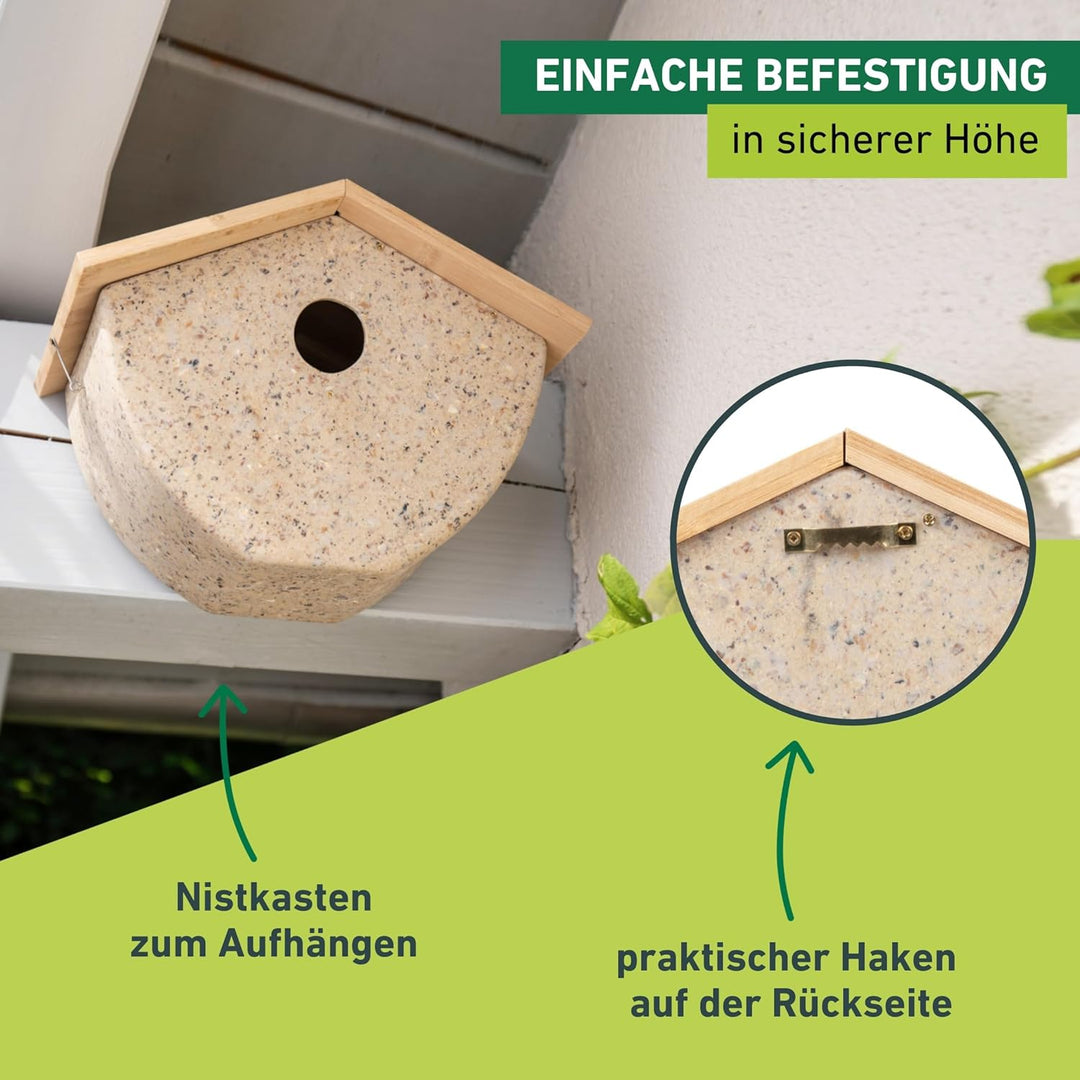 Windhager Nistkasten Recovery ÖKO, Nisthilfe für Kohlmeise, Haussperling und Trauerschnäpper, Vogeln