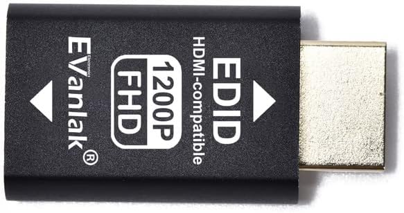 EVanlak HDMI-Emulator-Dongle eliminiert Emulator-Adapter 3. Generation, funktioniert mit Mac Thunder