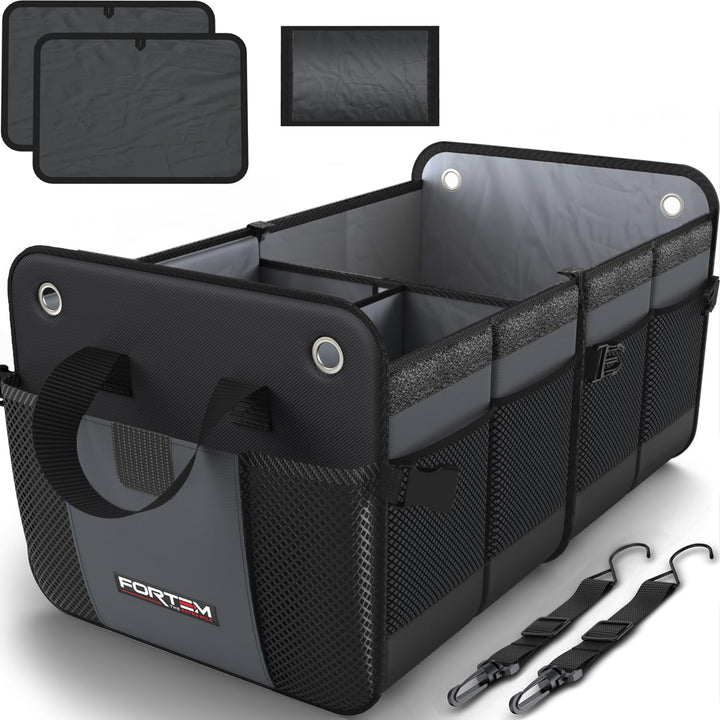 FORTEM Kofferraum Organizer, Kofferraumtasche, Zusammenklappbarer Auto Organizer Kofferraum mit Fäch