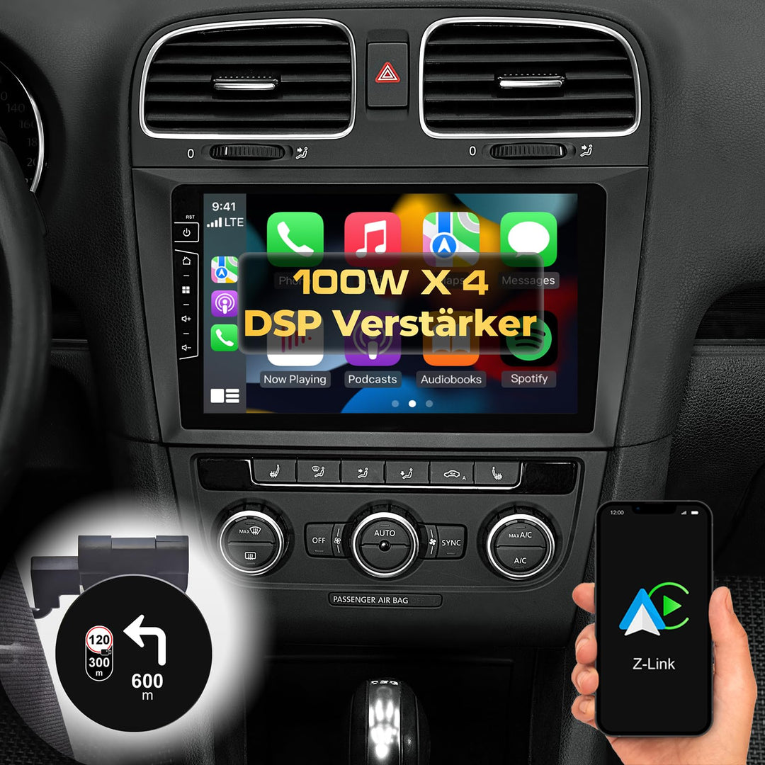 DYNAVIN Android Autoradio Navi für VW Golf 6, mit 4 * 100W DSP Verstärker | DAB+ Radio; Kompatibel m