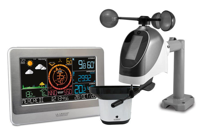 La Crosse Technology - WS6869 Professionelle Wetterstation mit WiFi-Verbindung – weiss/silber