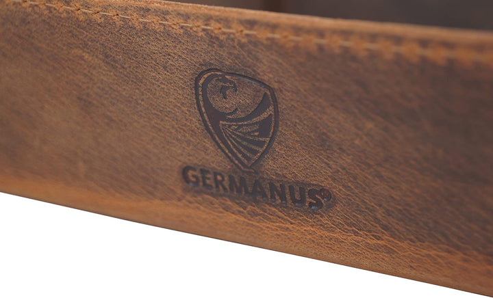 GERMANUS Taschenleerer Ablage Leder braun