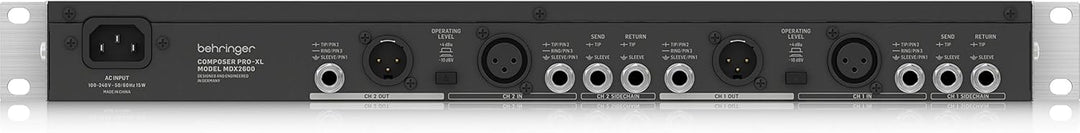 Behringer COMPOSER PRO-XL MDX2600 V2 2-Kanal-Expander/Gate/Kompressor/Peak-Limiter der Referenzklass