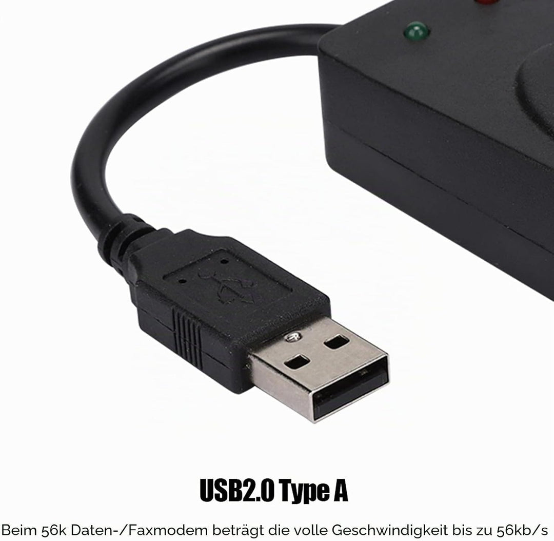 Normales DFÜ Modem, Faxmodem Dual Port USB2.0 56K Externer Modemtreiber für Win 7/Win 8/Win 10/Win X