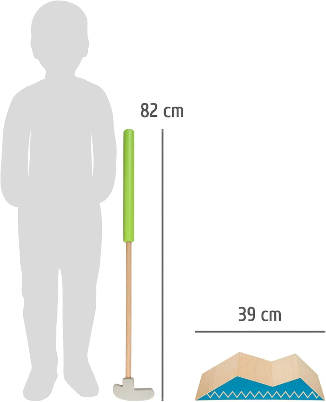 small foot Minigolf-Set "Active" aus Holz, FSC 100%-zertifiziert, 10 Hindernisse, Gartenspiel ab 5 J
