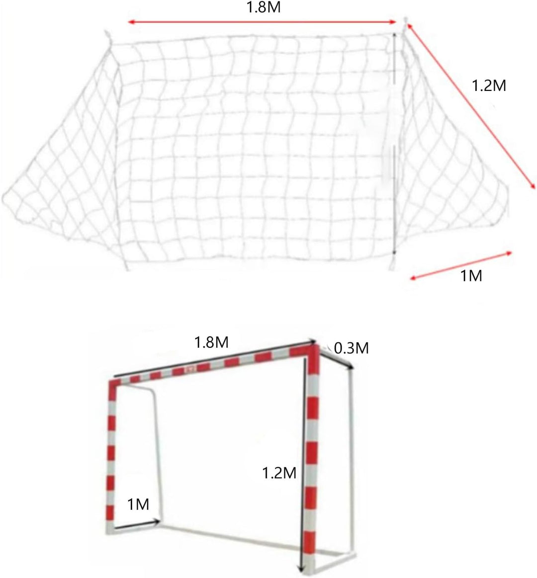 Fussballnetze aus Polypropylenfaser, Ersatz-Fussballtornetz, Tragbare Fussballtore für Fussballsport