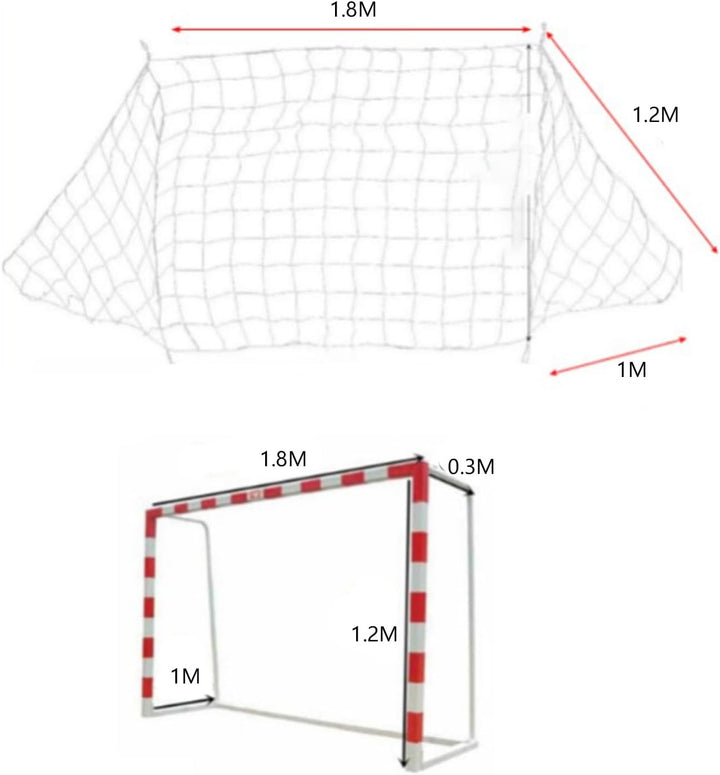 Fussballnetze aus Polypropylenfaser, Ersatz-Fussballtornetz, Tragbare Fussballtore für Fussballsport