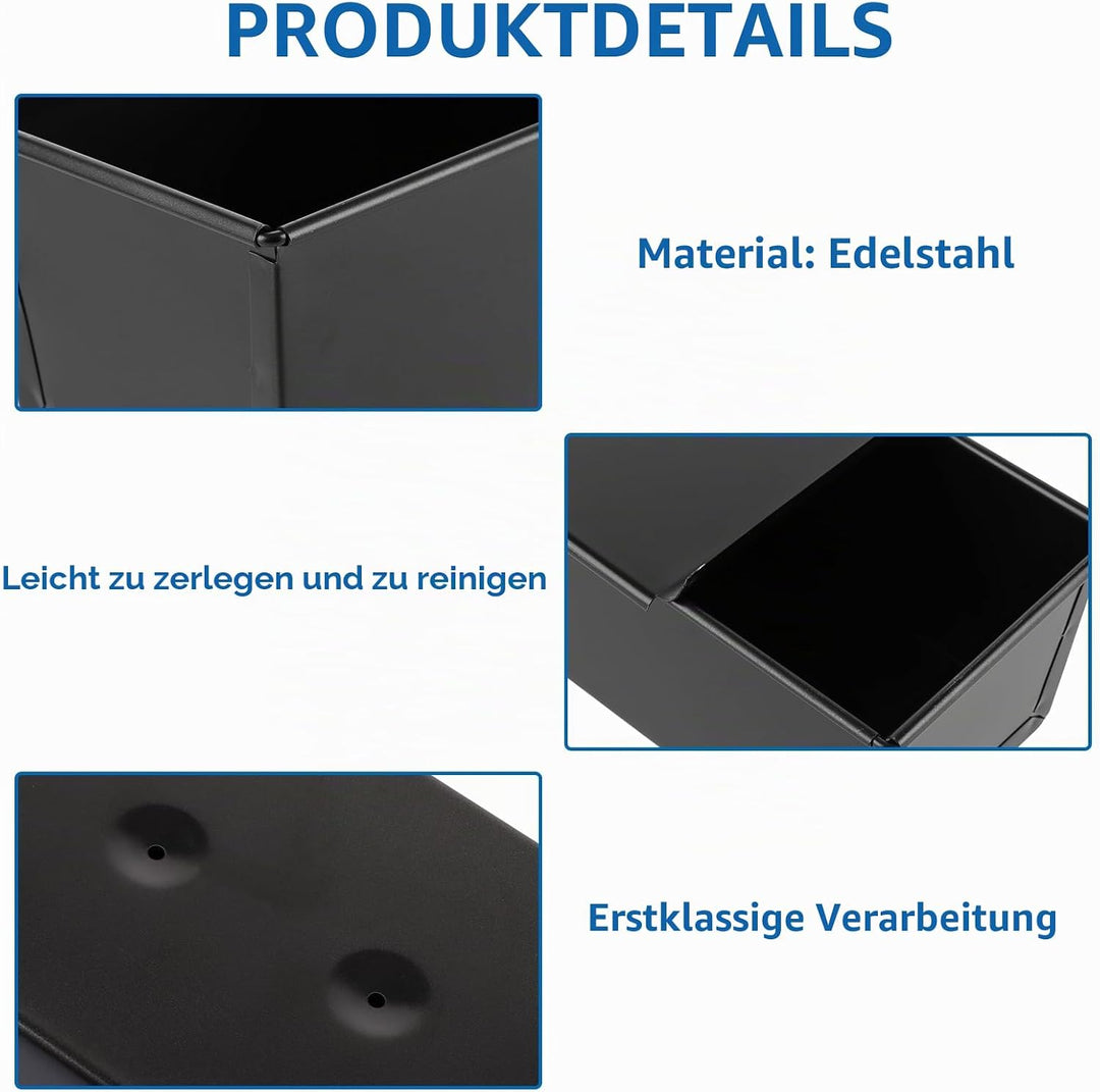 SHUESS 2er Toastbrot Backform mit deckel 600g – 32,5x11,5x9cm Brotbackform mit Deckel Antihaftbeschi