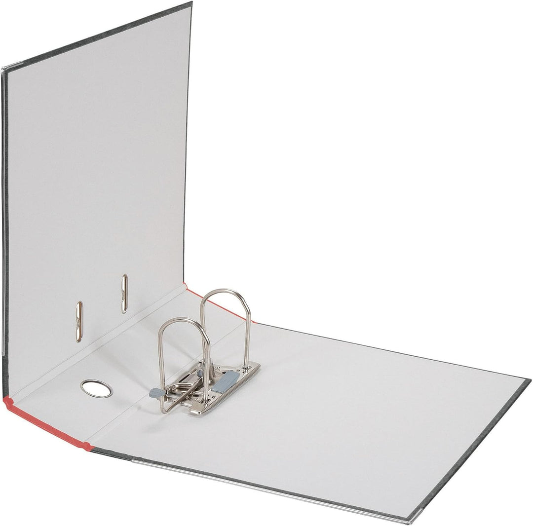 Original Falken 10er Pack Recycling-Ordner Wolkenmarmor. Made in Germany. 8 cm breit DIN A4 roter Rü