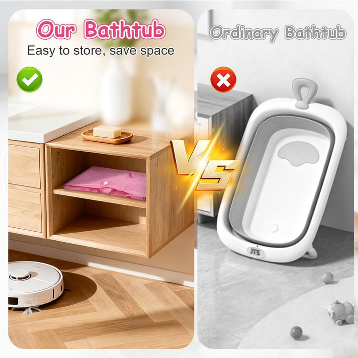 Aufblasbare Badewanne für Kinder Tragbare Säuglings Badewanne Baby mit Luftpumpe Reise Tragbare Reis