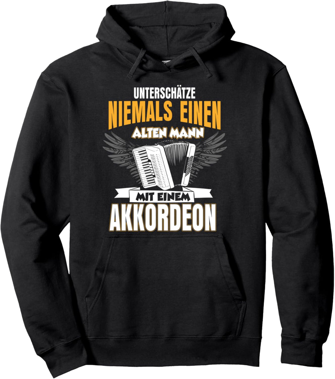 Akkordeon Alter Mann Musiker Musik Fisarmonika Konzert Pullover Hoodie