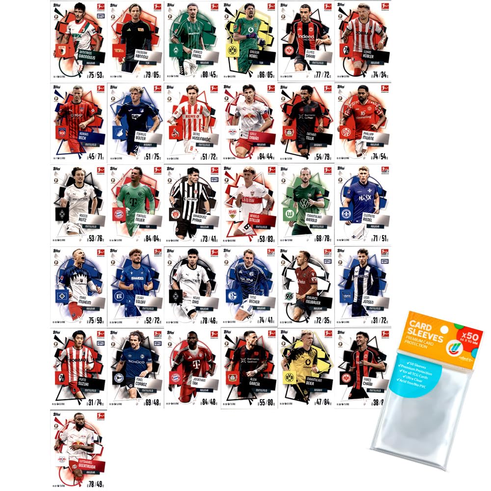 Bundle mit Topps Match Attax Bundesliga - 2025/26 - Alle 31 First Edition Karten + Exklusive Collect