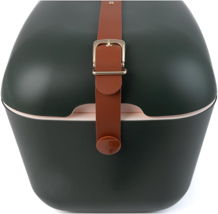 Polarbox Kühlbox Classic Kühltasche Retro Vintage Camping Picknick Strand 20L Green-Frost/Gold