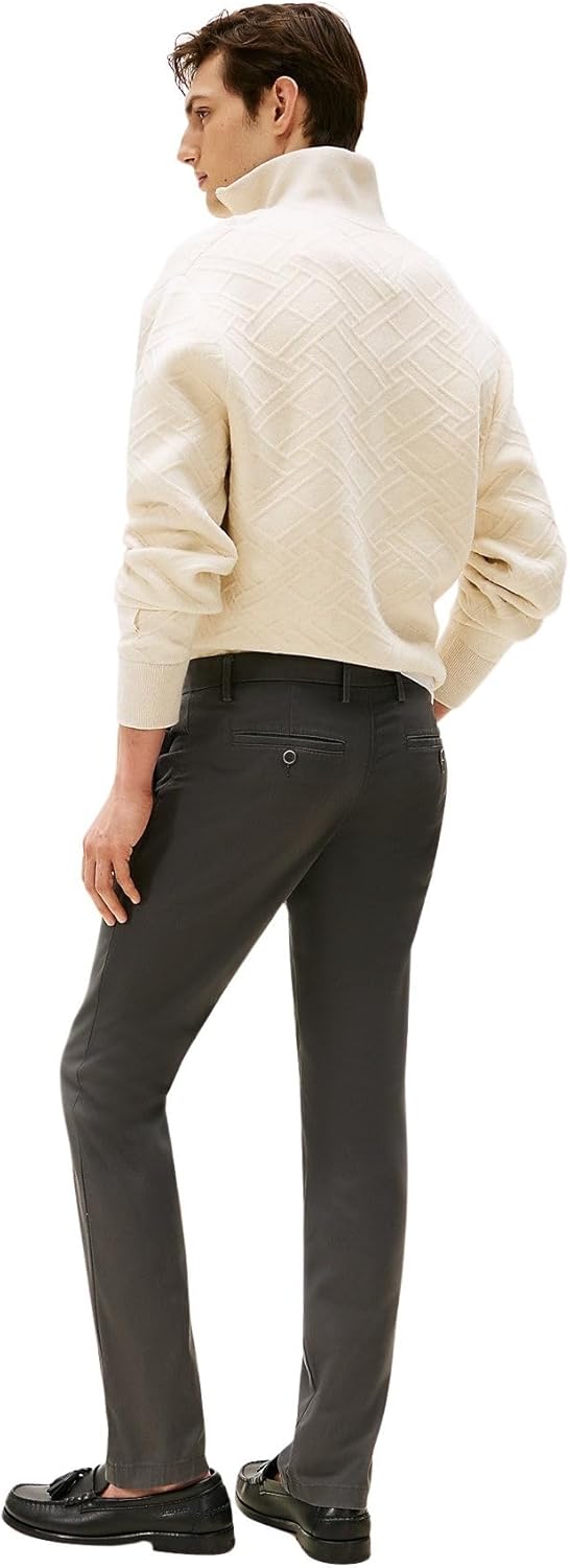 Tommy Hilfiger Herren Hose Core Bleecker 1985 Pima Cotton Chino 28W / 30L Grey (Dark Ash), 28W / 30L