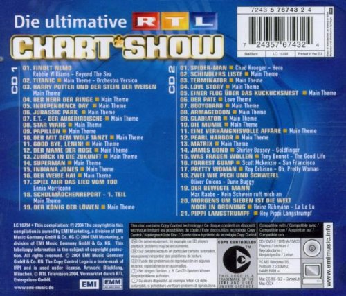 Die ultimative Chartshow (die Film-Hits), Audio-CD
