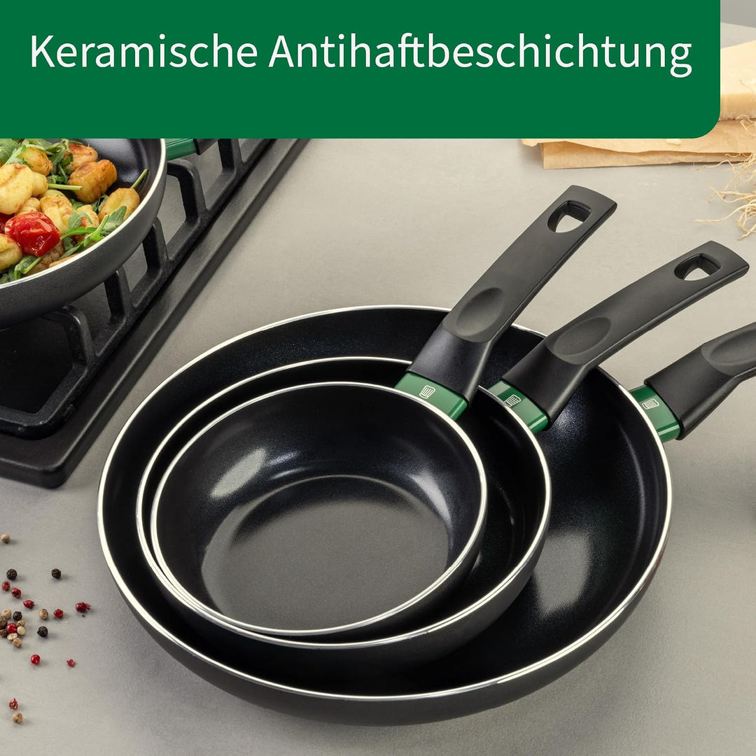 FACKELMANN Chefkoch Aluminium-Pfanne Ø24 cm Bielefeld mit Keramik-Antihaft-Beschichtung – Bratpfanne