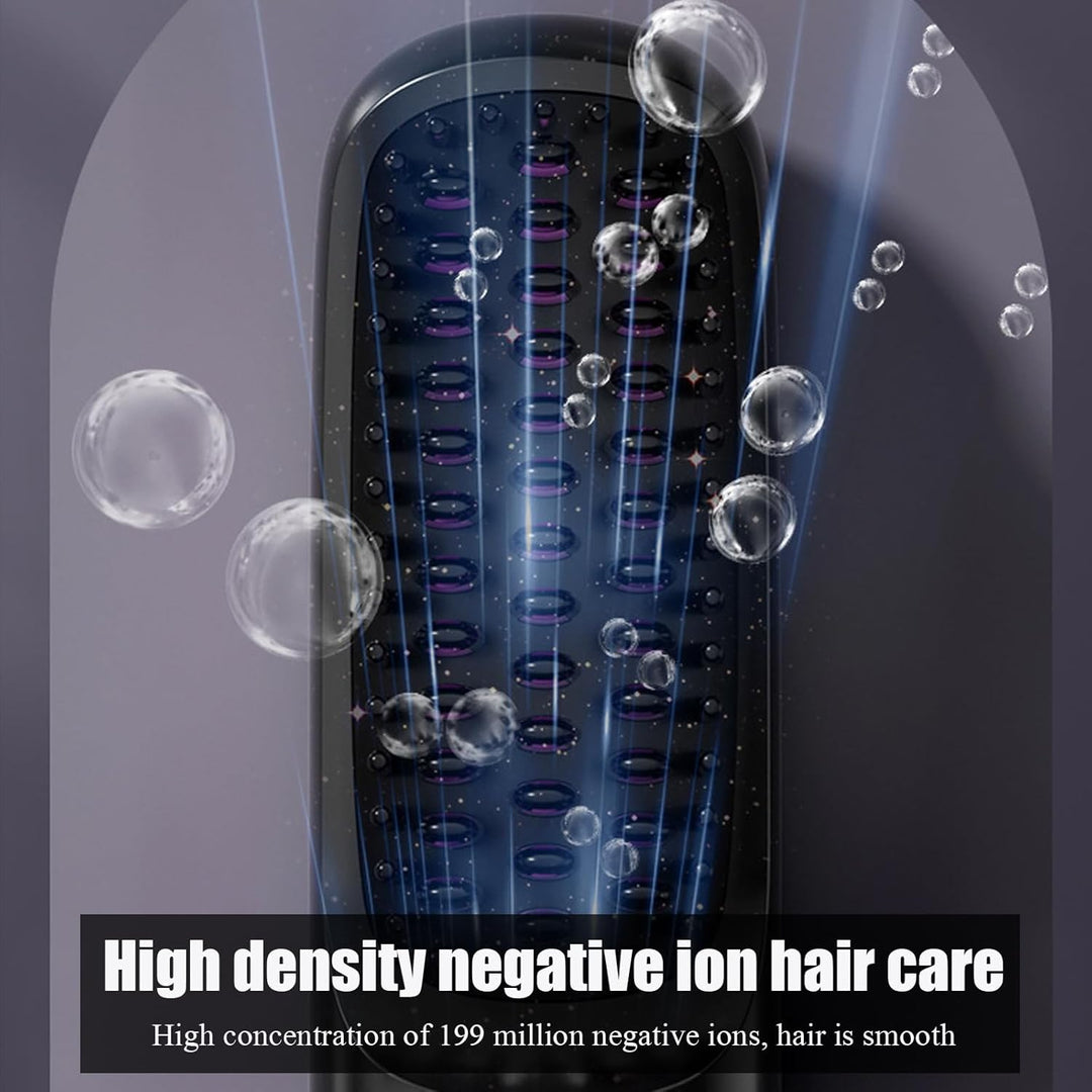 Go Brush Pro, Tragbare Glätteisen Bürste, Kabelloser Haarglätter Kamm mit Ionen-Technologie, USB Wie