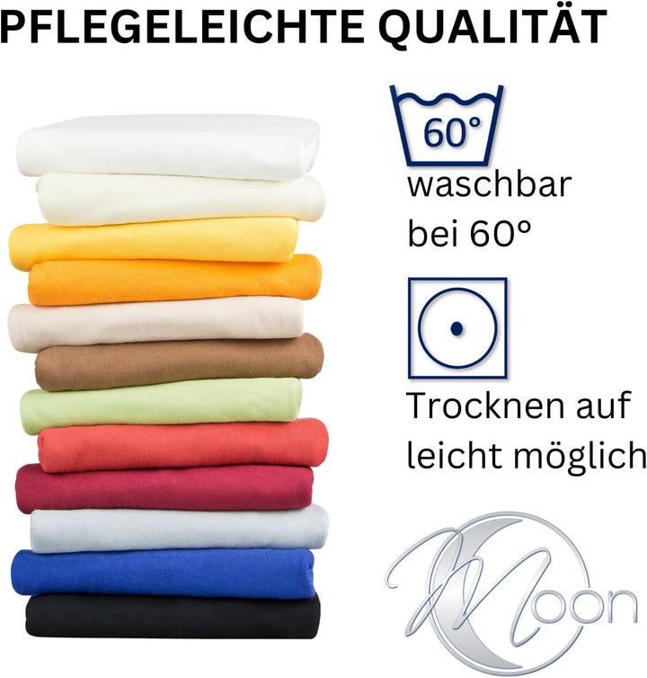 Moon 2er Pack Seitenschläferkissen Bezug Jersey Kissenbezug orange 40x145 2er Pack 40x145 Orange, 2e