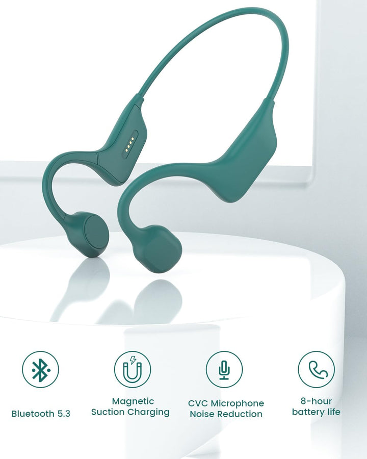 SANOTO Knochenschall Kopfhörer Bluetooth 5.3 Open Ear Kopfhörer IPX7 wasserdichte Schweissfeste Bone