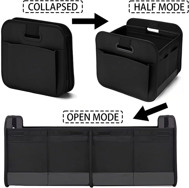 CGEAMDY Kofferraum Organizer, Auto Kofferraumtasche Faltbar & Stabil, Rutschfeste Auto Faltbox Aufbe