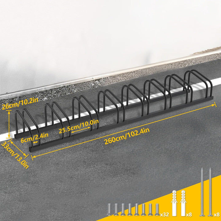 Aufun Fahrradständer Aufstellständer, Metall Boden Ständer Legierter Stahl Ständer mit Schrauben, fü
