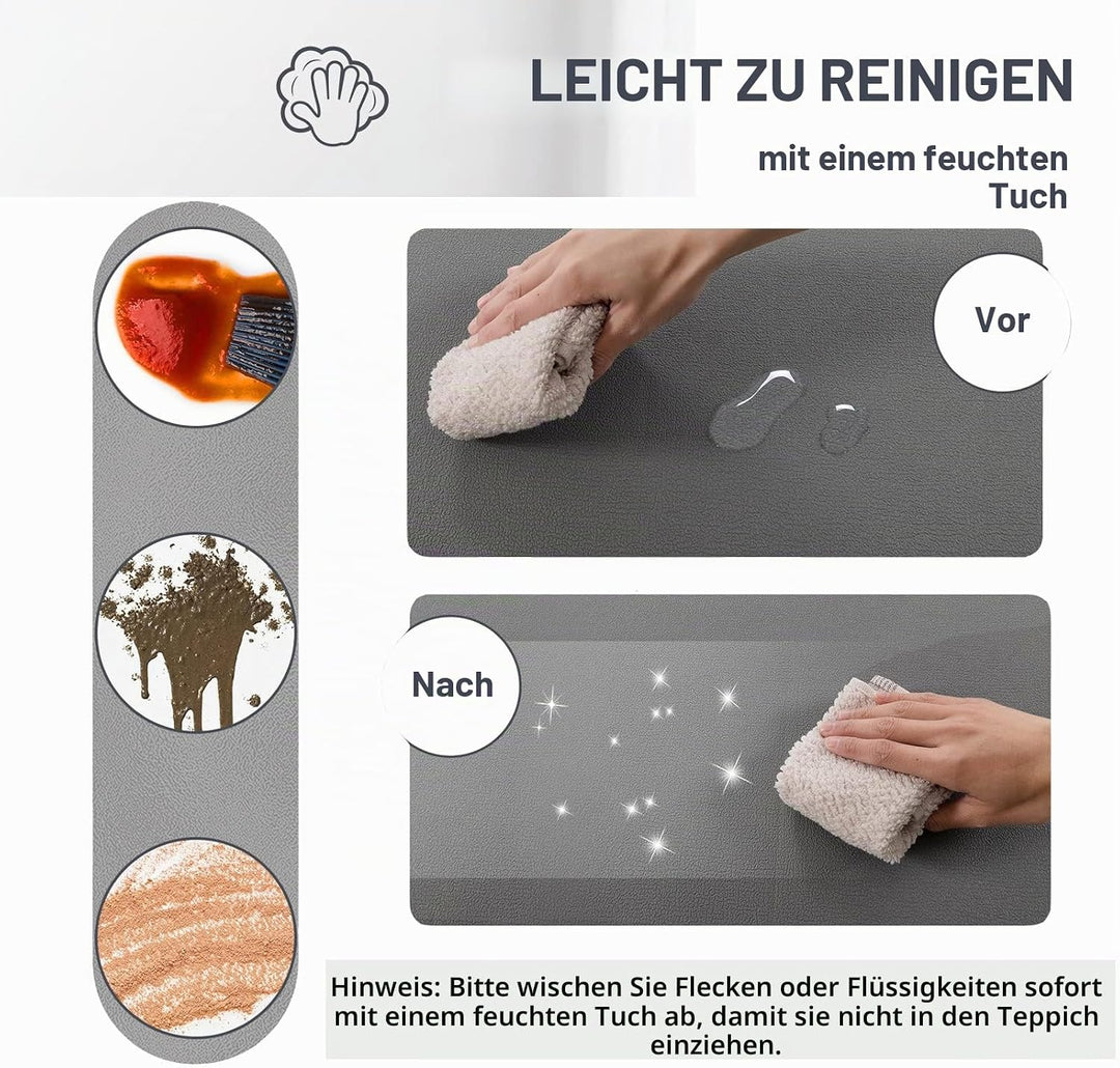 Carvapet rutschfest Küchenteppich Anti Ermüdungsmatte 20MM Dicke Küchenläufer Schaum-Stehmatten PVC