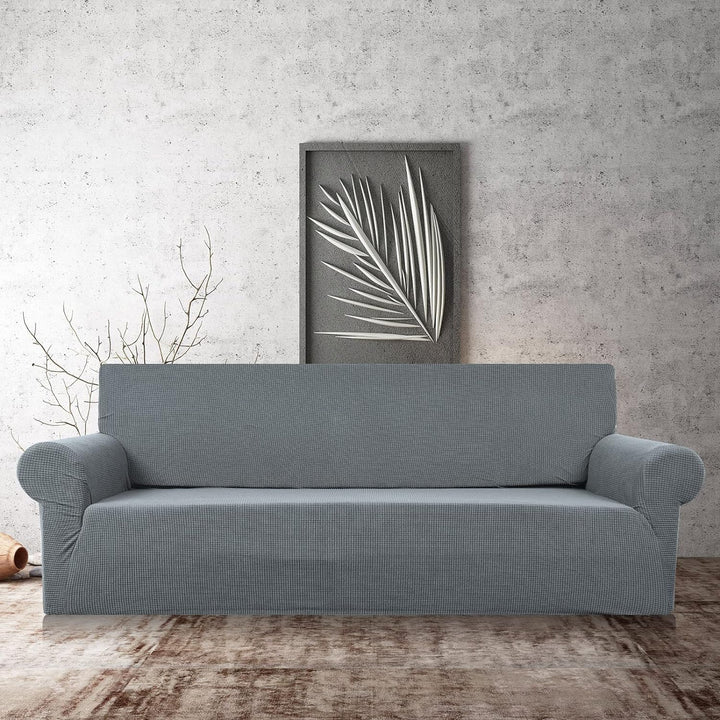 HEYOMART Stretch Sofabezug 1 Stück Sofahusse Spandex Jacquard Elastische Couchbezug mit Anti-Rutsch-