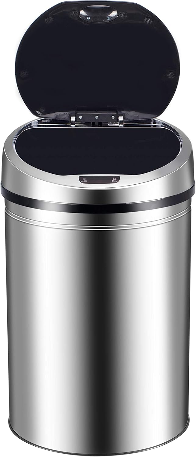 Ribelli Edelstahl Mülleimer 40 Liter - Abfalleimer mit Sensor - automatisches Öffnen und Schliessen